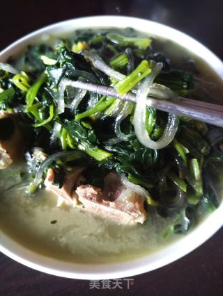 菠菜粉条炖龙骨的做法步骤：8