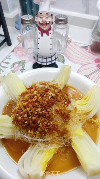 粉丝蒜蓉蒸娃娃菜的做法步骤：12