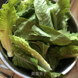 蒜片炒油麦菜的做法步骤：3
