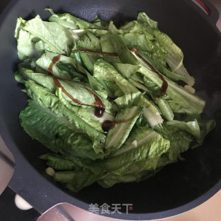 蒜片炒油麦菜的做法步骤：7
