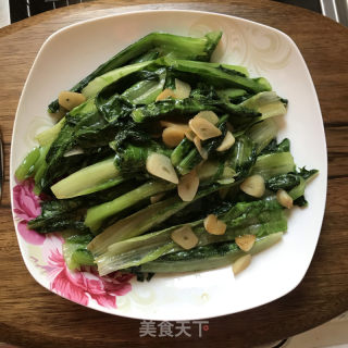 蒜片炒油麦菜的做法步骤：9