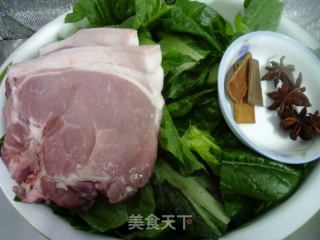 大排烧天菜芯的做法步骤：1