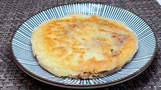 洋葱肉馅发面饼的做法步骤：16