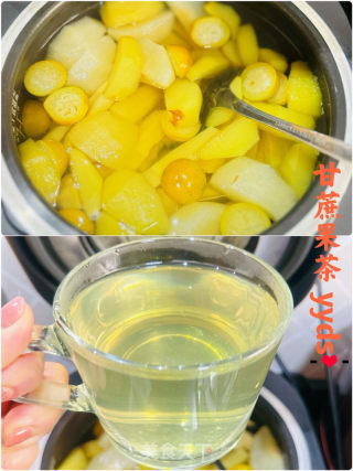 排毒养颜润肺止咳的甘蔗果茶的做法步骤：3