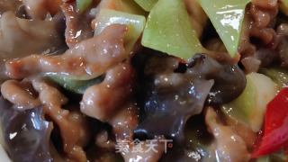 家常青笋木耳肉片的做法步骤：9