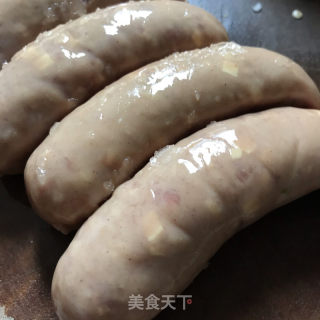 烤芝士香肠的做法步骤：2