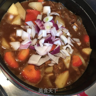 咖喱牛肉炖土豆的做法步骤：9
