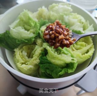 蒜蓉蒸白菜花的做法步骤：7