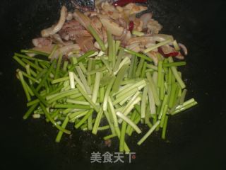 蒜薹炒鱿鱼的做法步骤：9