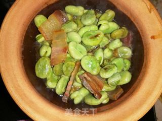 腊肉蚕豆米的做法步骤：3