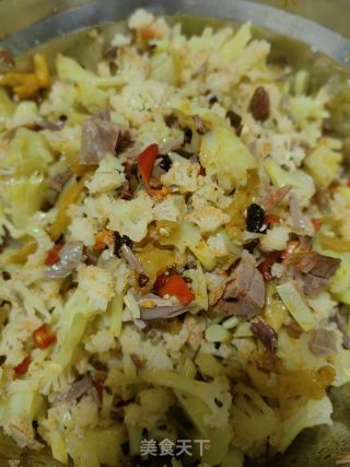 鸭肉花菜饭的做法步骤：11