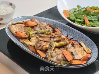 大葱烤鸡腿肉的做法