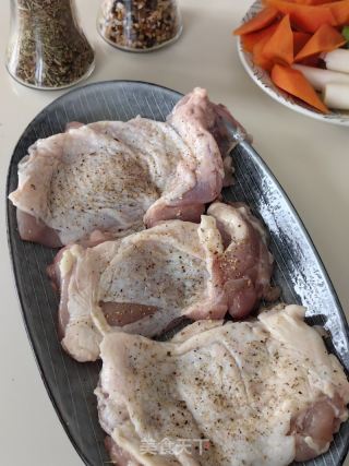 大葱烤鸡腿肉的做法步骤：3