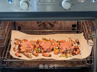 大葱烤鸡腿肉的做法步骤：7