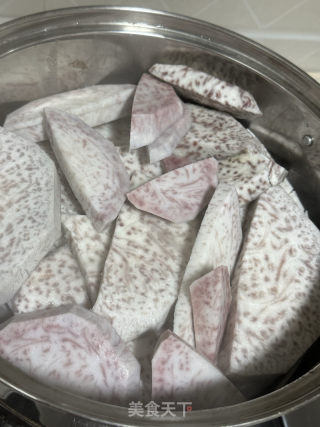 香芋糯米圆子的做法步骤：1