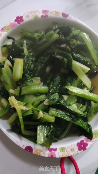 清炒油麦菜的做法步骤：6