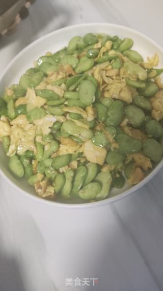 鸡蛋炒蚕豆的做法步骤：5