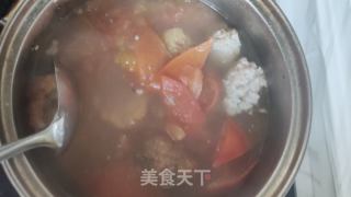 西红柿肉圆汤的做法