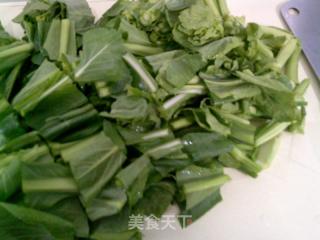 冻豆腐炒油菜蕻的做法步骤：2