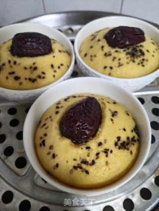 蒸玉米蛋糕的做法步骤：6