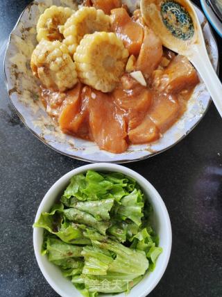 鸡胸肉烤时蔬的做法步骤：2