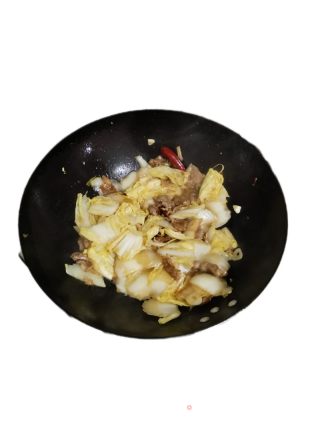 白菜炒肉片的做法步骤：4