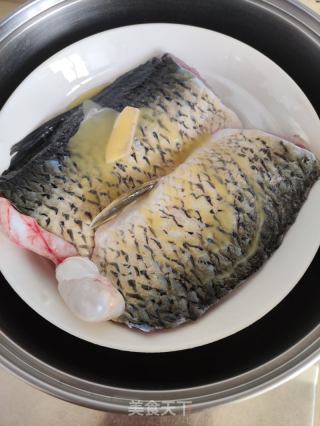 清蒸瘦身鲩鱼腩的做法步骤：5