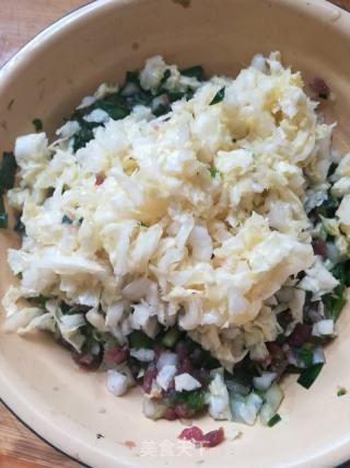 牛肉韭菜白菜饺子的做法步骤：4