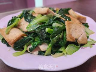 黑白菜炒豆腐的做法