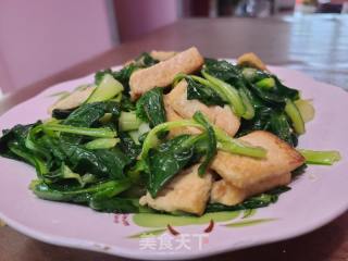 黑白菜炒豆腐的做法步骤：5