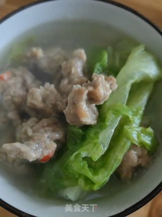 生菜滑肉汤的做法步骤：7