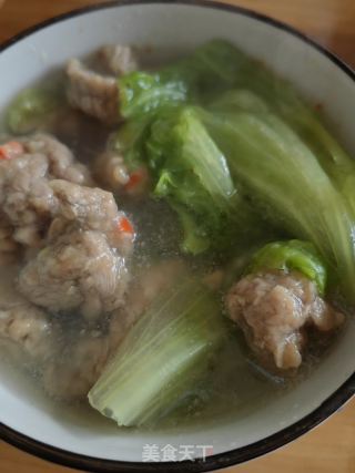 生菜滑肉汤的做法步骤：8