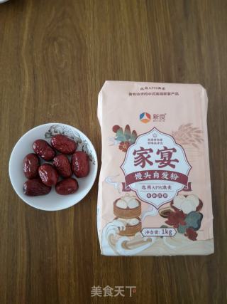 红枣馒头的做法步骤：1