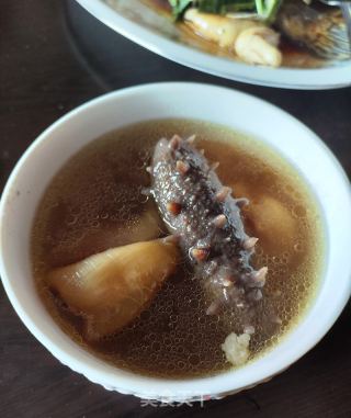 海参花胶鸡骨汤的做法步骤：9