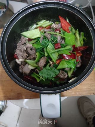 辣炒鸡心的做法步骤：4
