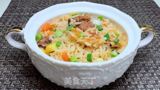 胡萝卜玉米排骨焖饭的做法