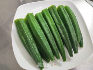 凉拌秋葵的做法步骤：6