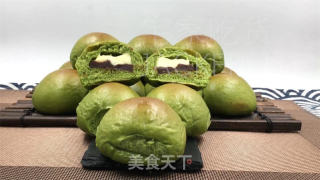 抹茶豆沙奶酪小餐包，口感超好、一次成功，非常适合新手练手的面包。的做法步骤：20