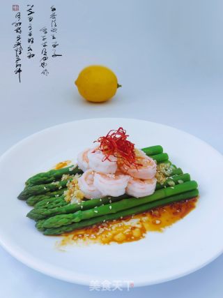 蒜香芦笋虾仁的做法步骤：9