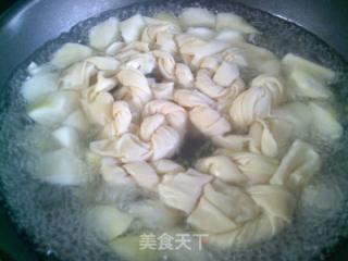 香糟茭白百叶结的做法步骤：4