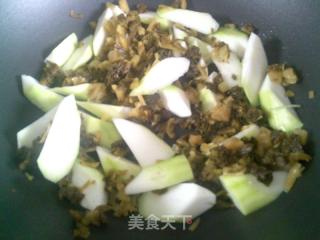 咸菜夜开花煮厚千张丝的做法步骤：4