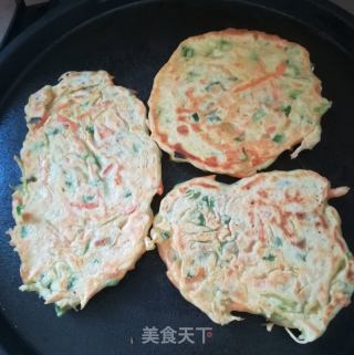 胡萝卜香葱煎饼的做法步骤：10