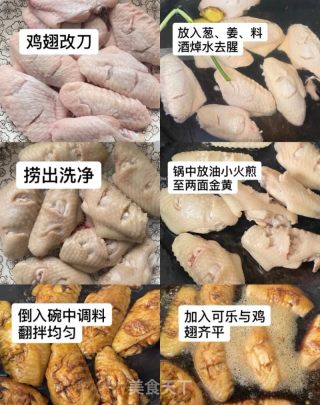 可乐鸡翅的做法步骤：1