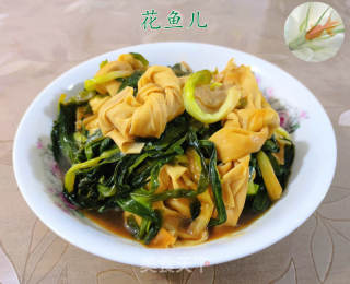 香葱烧百叶结的做法