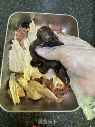 腐竹木耳蒸鸡的做法步骤：6