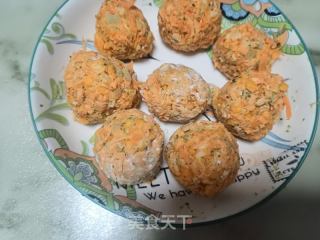 胡萝卜西兰花鸡胸肉养生菜团的做法步骤：13