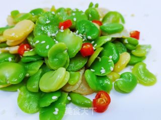 凉拌蚕豆的做法步骤：1