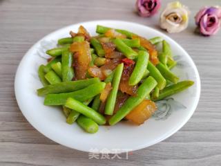 牛筋炒四季豆的做法