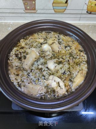 客家艾叶焖鸡饭的做法步骤：13