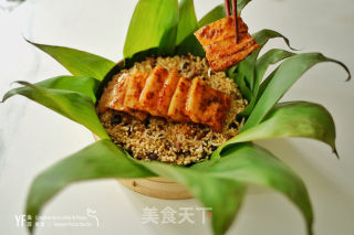 麻婆五花粽叶饭的做法步骤：9